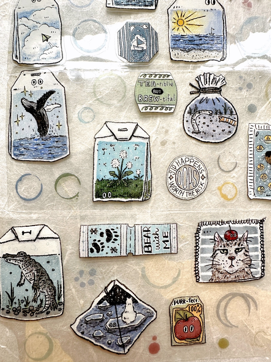 Lin Chia Ning - Tea Time kiss-cut PET tape SAMPLES