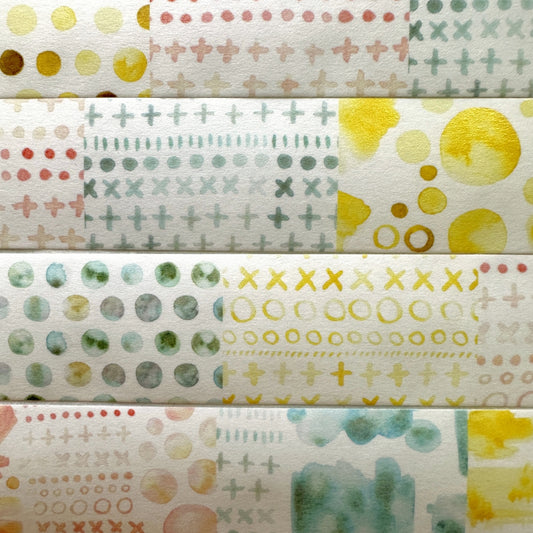 Lin Chia Ning - Watercolor Pattern 1 washi tape SAMPLES