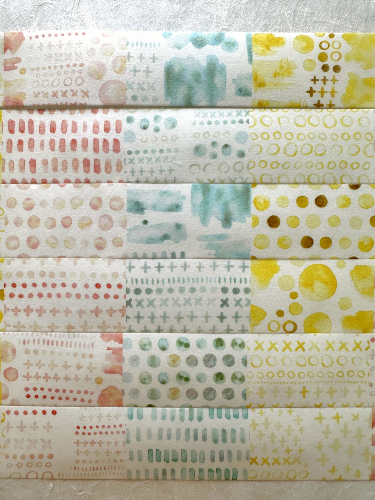 Lin Chia Ning - Watercolor Pattern 1 washi tape SAMPLES