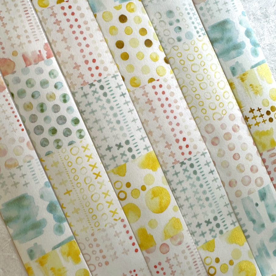 Lin Chia Ning - Watercolor Pattern 1 washi tape SAMPLES