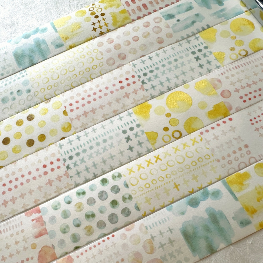 Lin Chia Ning - Watercolor Pattern 1 washi tape SAMPLES