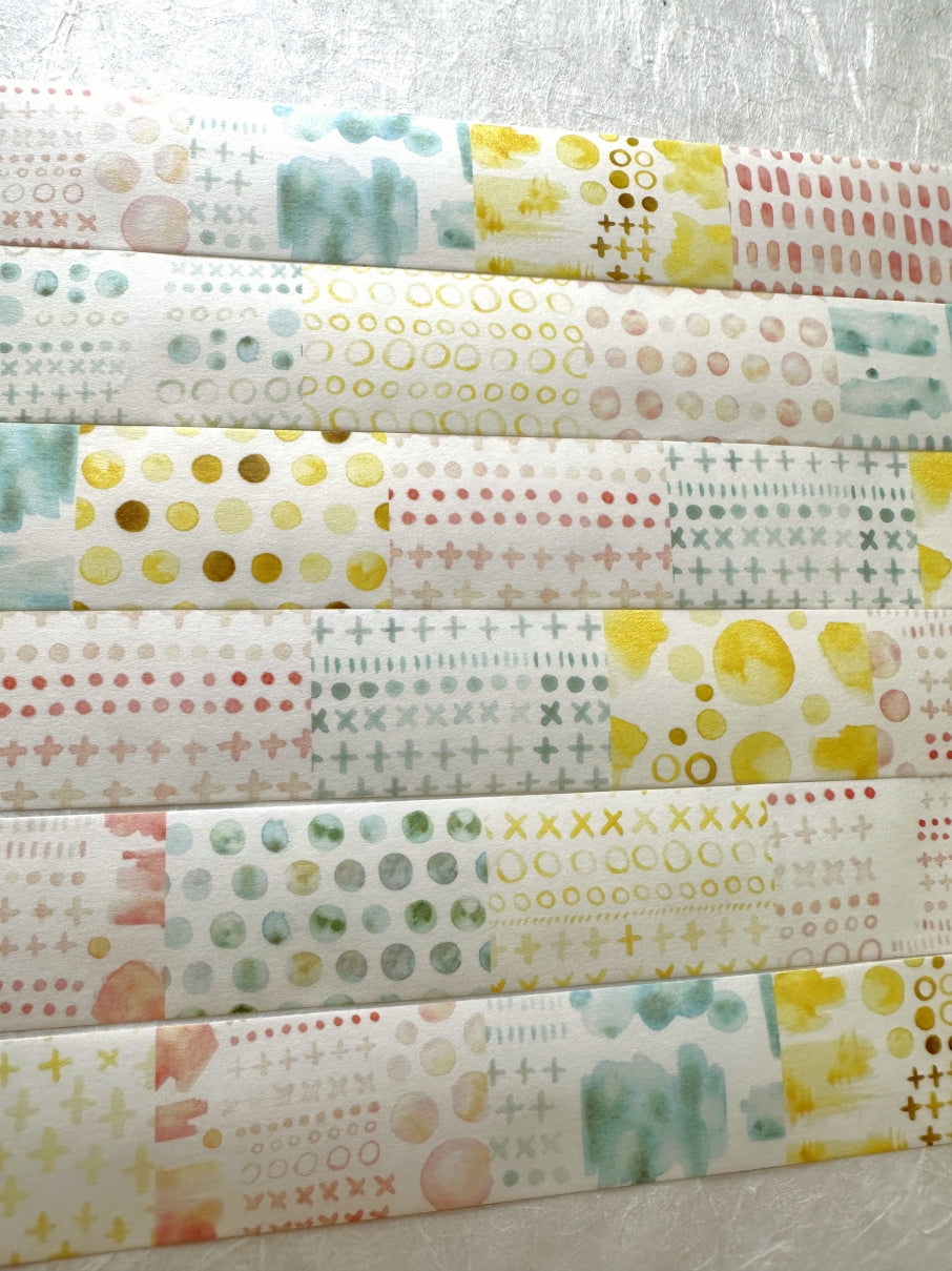 Lin Chia Ning - Watercolor Pattern 1 washi tape SAMPLES