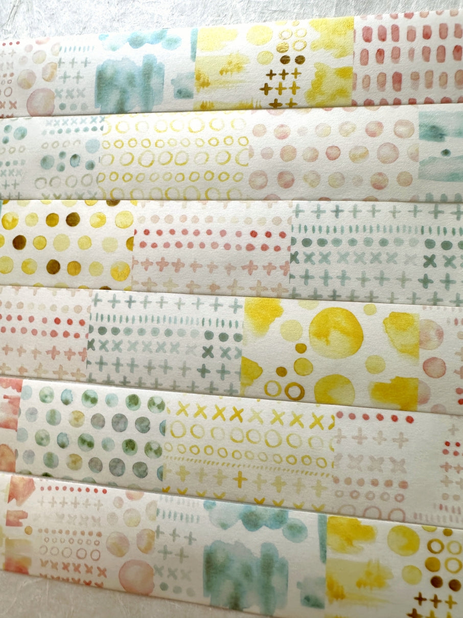 Lin Chia Ning - Watercolor Pattern 1 washi tape SAMPLES