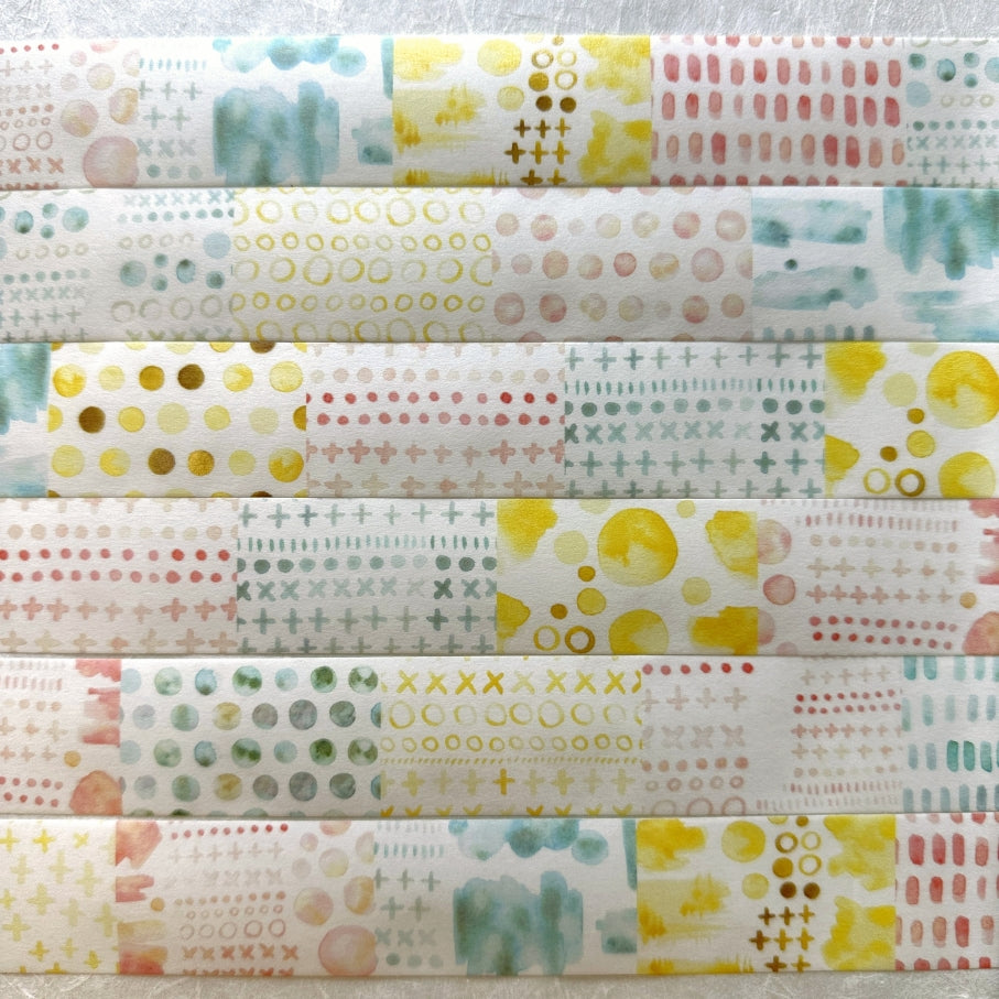 Lin Chia Ning - Watercolor Pattern 1 washi tape SAMPLES