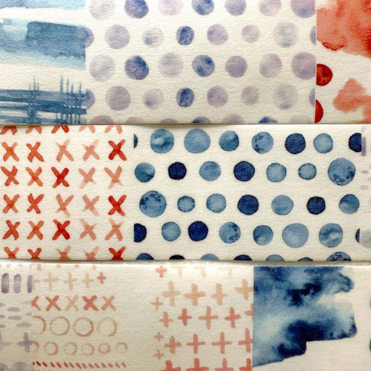 Lin Chia Ning - Watercolor Pattern 2 washi tape SAMPLES