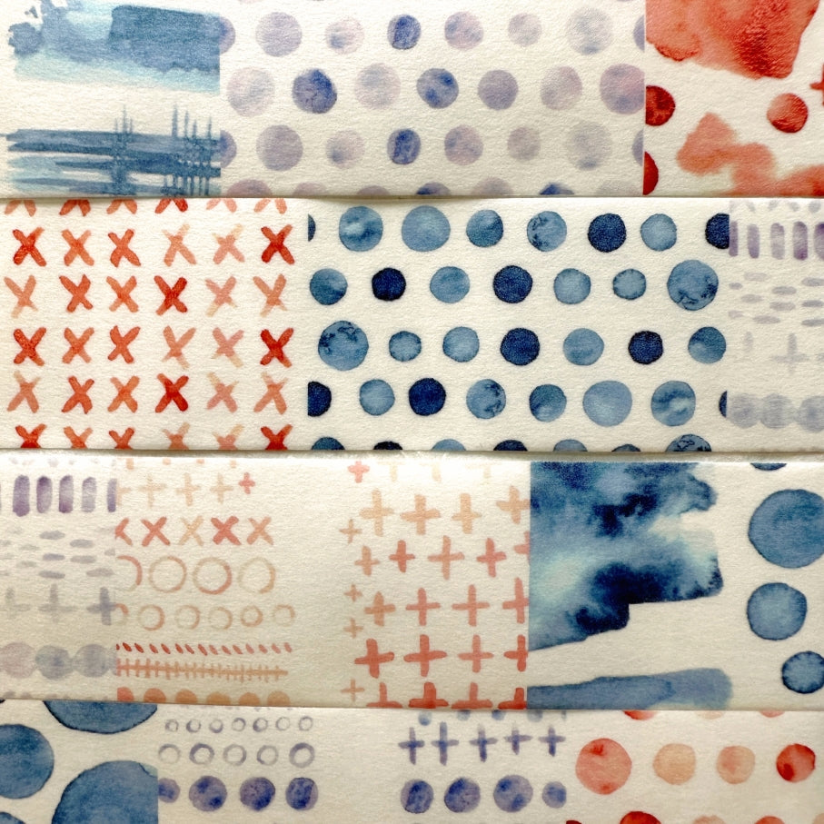 Lin Chia Ning - Watercolor Pattern 2 washi tape SAMPLES