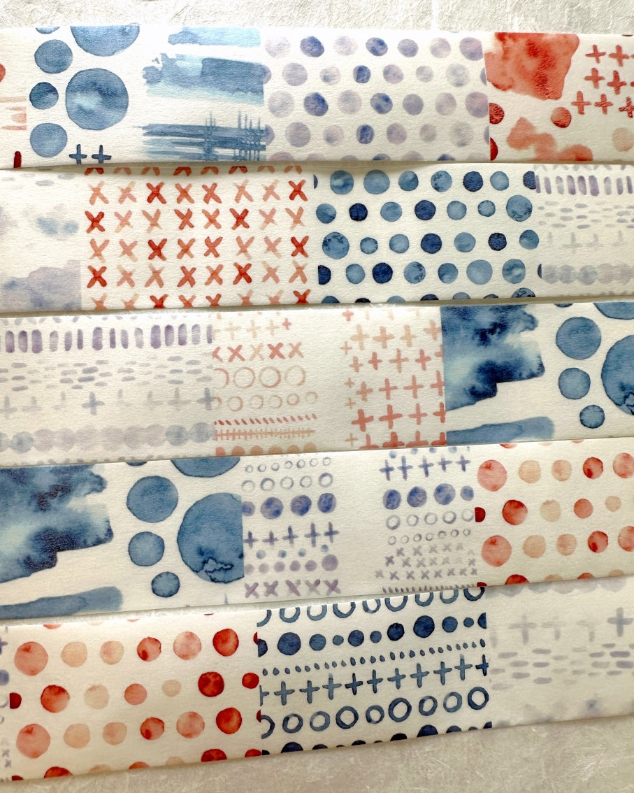 Lin Chia Ning - Watercolor Pattern 2 washi tape SAMPLES