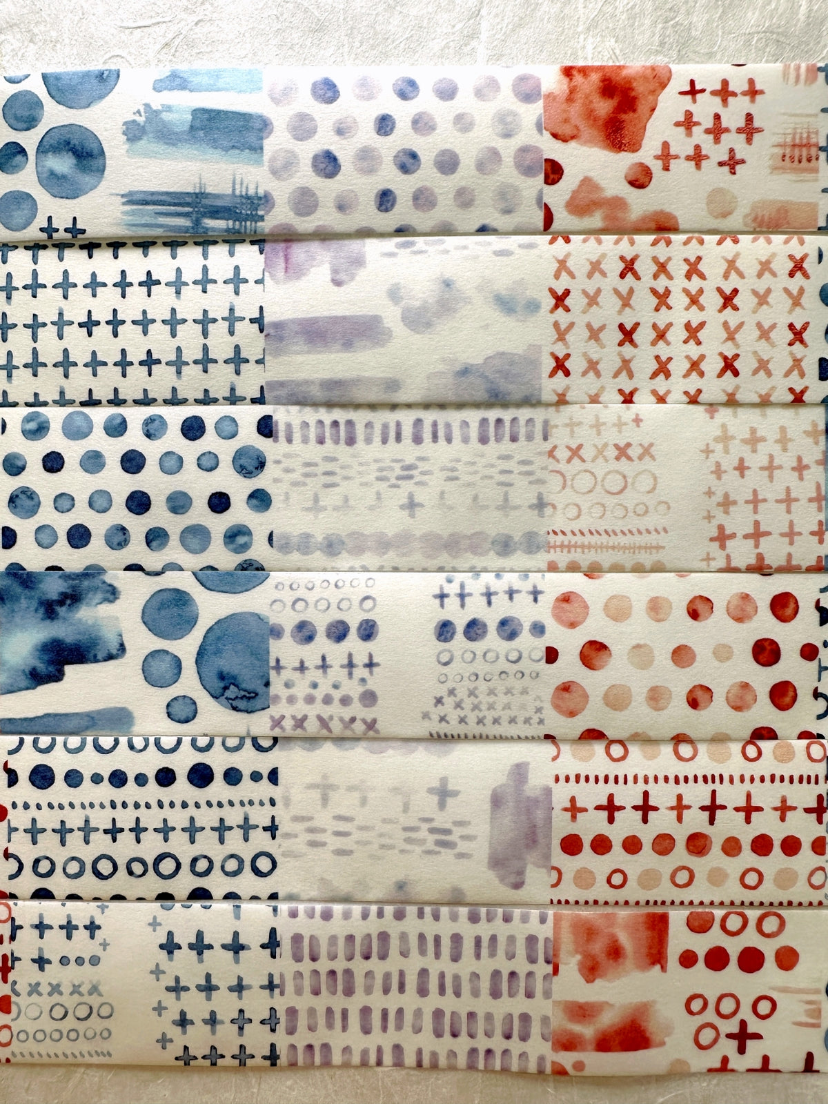 Lin Chia Ning - Watercolor Pattern 2 washi tape SAMPLES