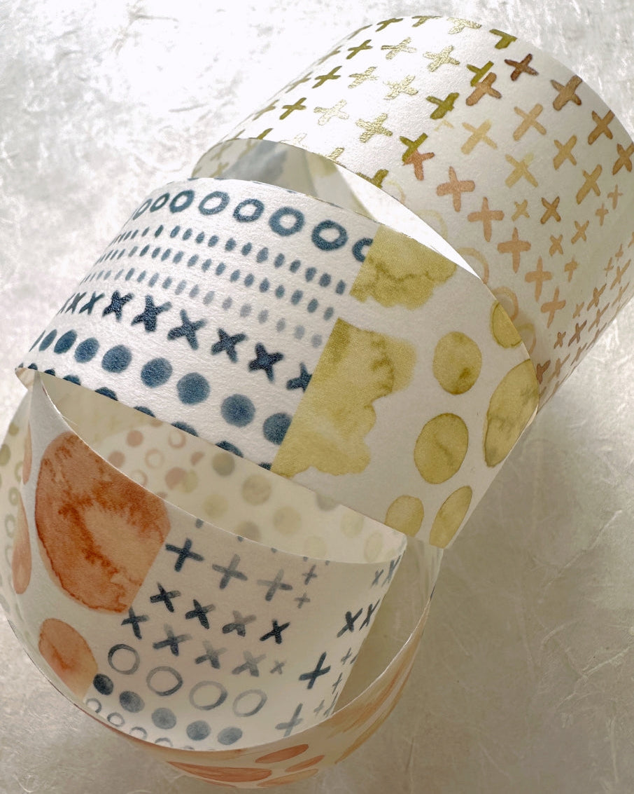 Lin Chia Ning - Watercolor Pattern 3 washi tape SAMPLES
