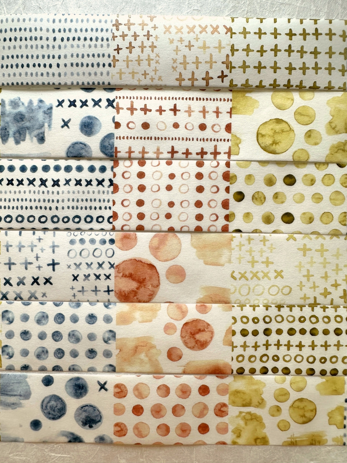 Lin Chia Ning - Watercolor Pattern 3 washi tape SAMPLES