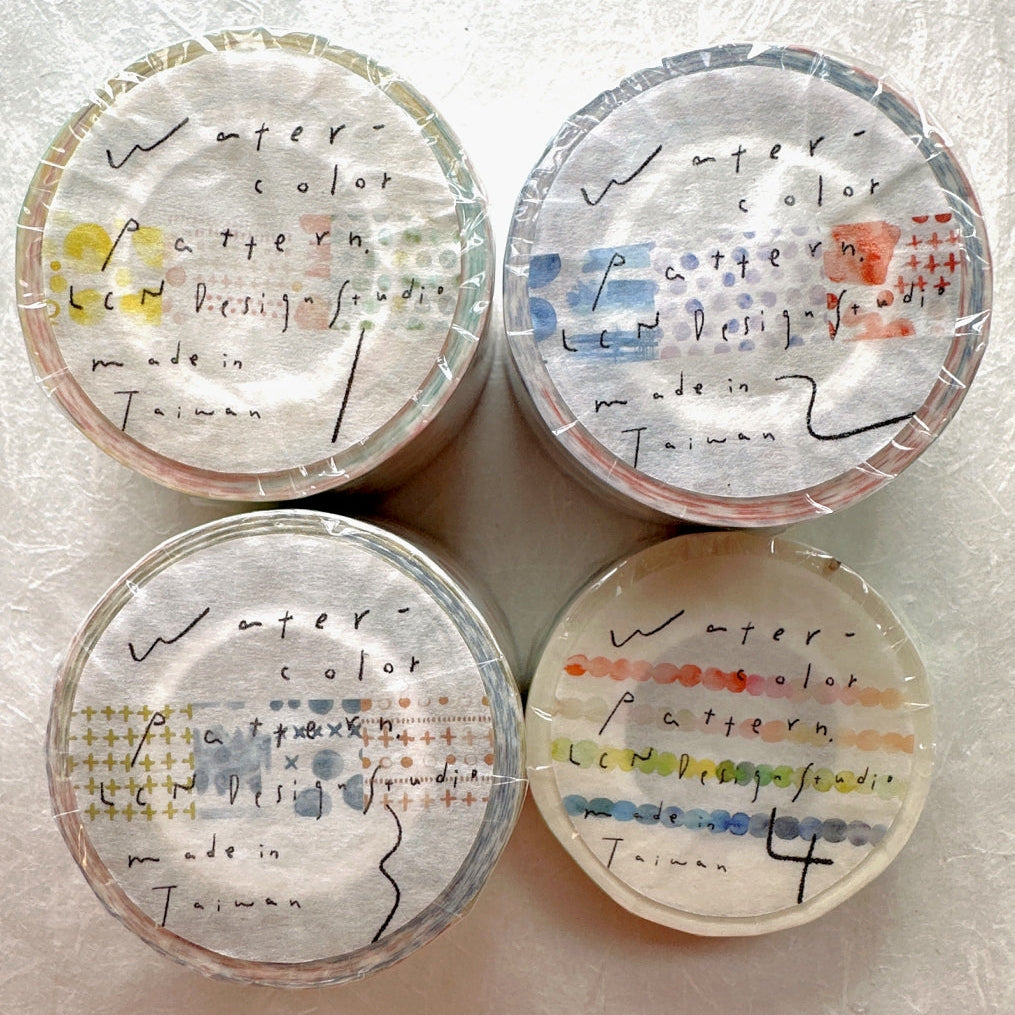 Lin Chia Ning - Watercolor Pattern 1 washi tape SAMPLES