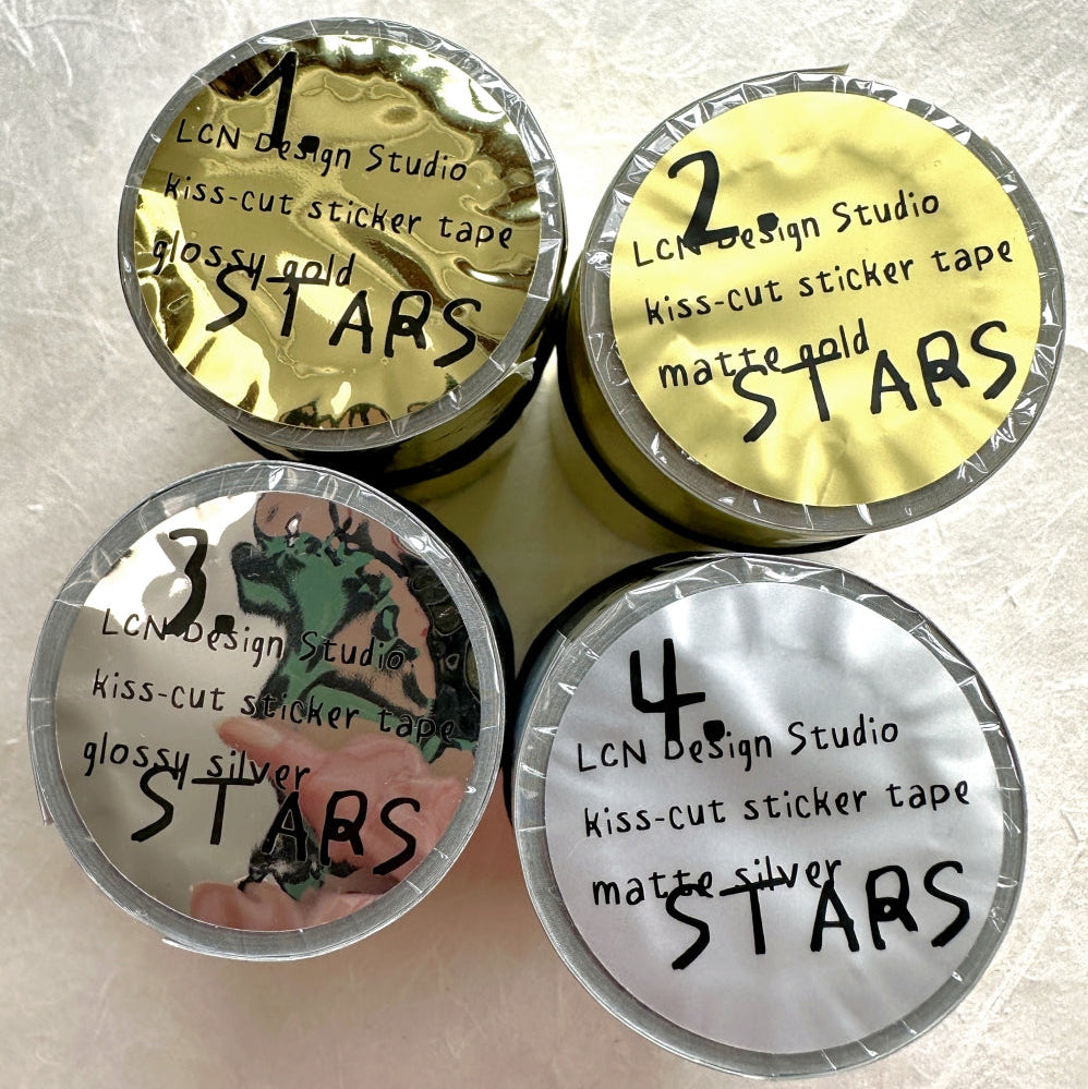 Lin Chia Ning - Stars No. 1-4 kiss-cut sticker rolls SAMPLES