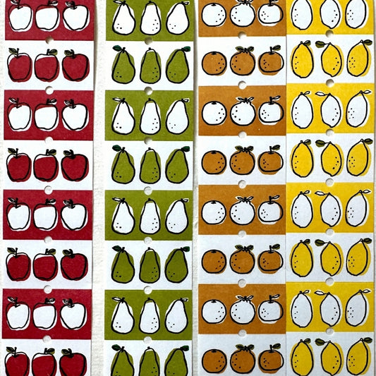 Lin Chia Ning - Fruits label sticker roll SAMPLES