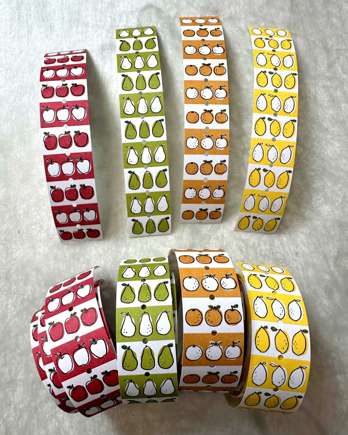 Lin Chia Ning - Fruits label sticker roll SAMPLES