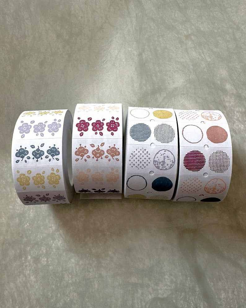 Lin Chia Ning - Spring Flower & Circle label sticker roll SAMPLES