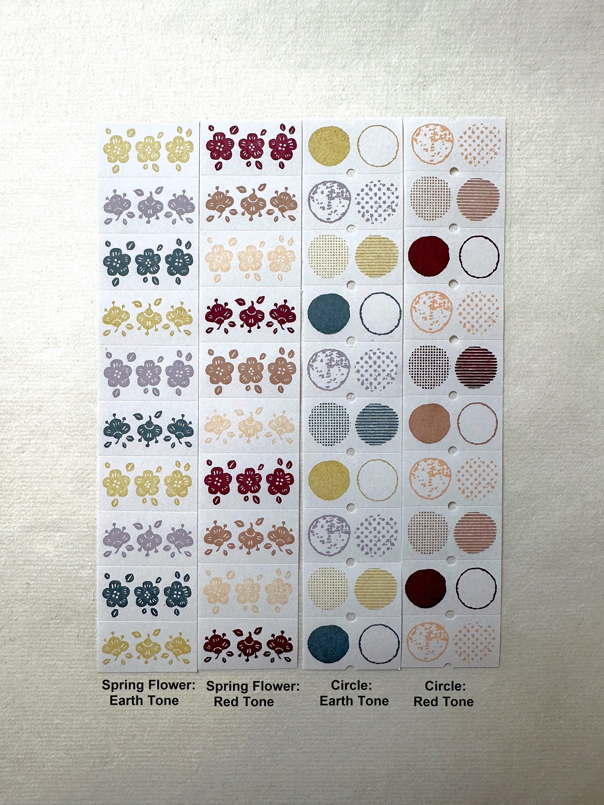 Lin Chia Ning - Spring Flower & Circle label sticker roll SAMPLES