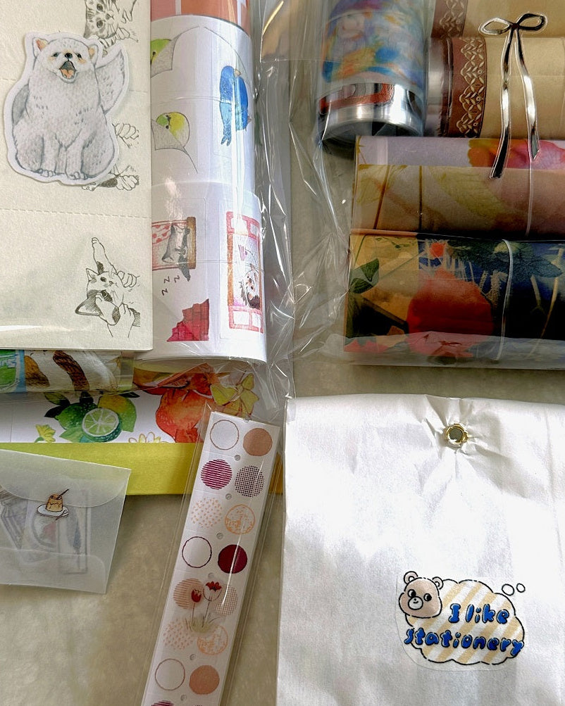 Lin Chia Ning - Spring Flower & Circle label sticker roll SAMPLES