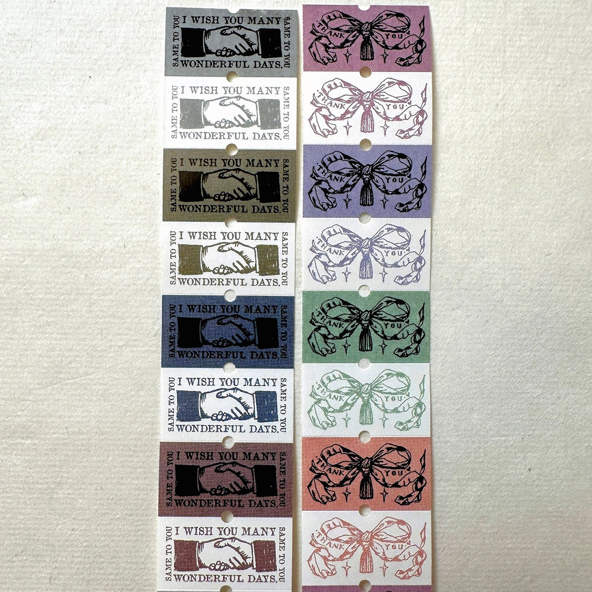 Lin Chia Ning - Vintage-style Seals label sticker roll SAMPLES