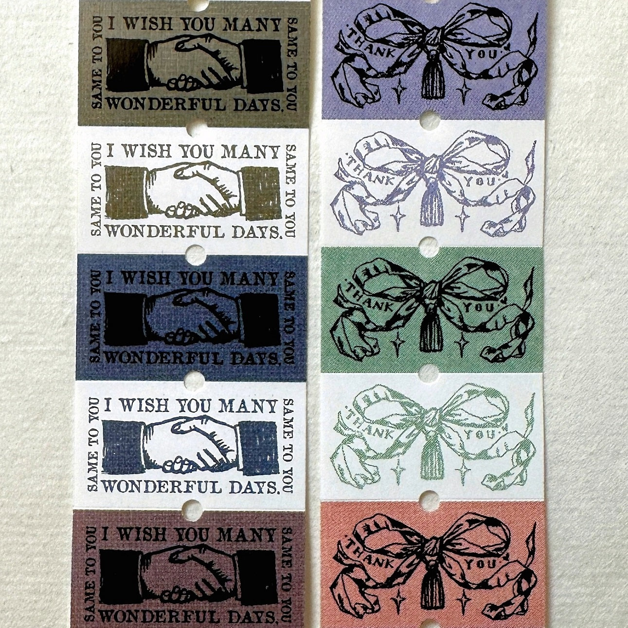 Lin Chia Ning - Vintage-style Seals label sticker roll SAMPLES