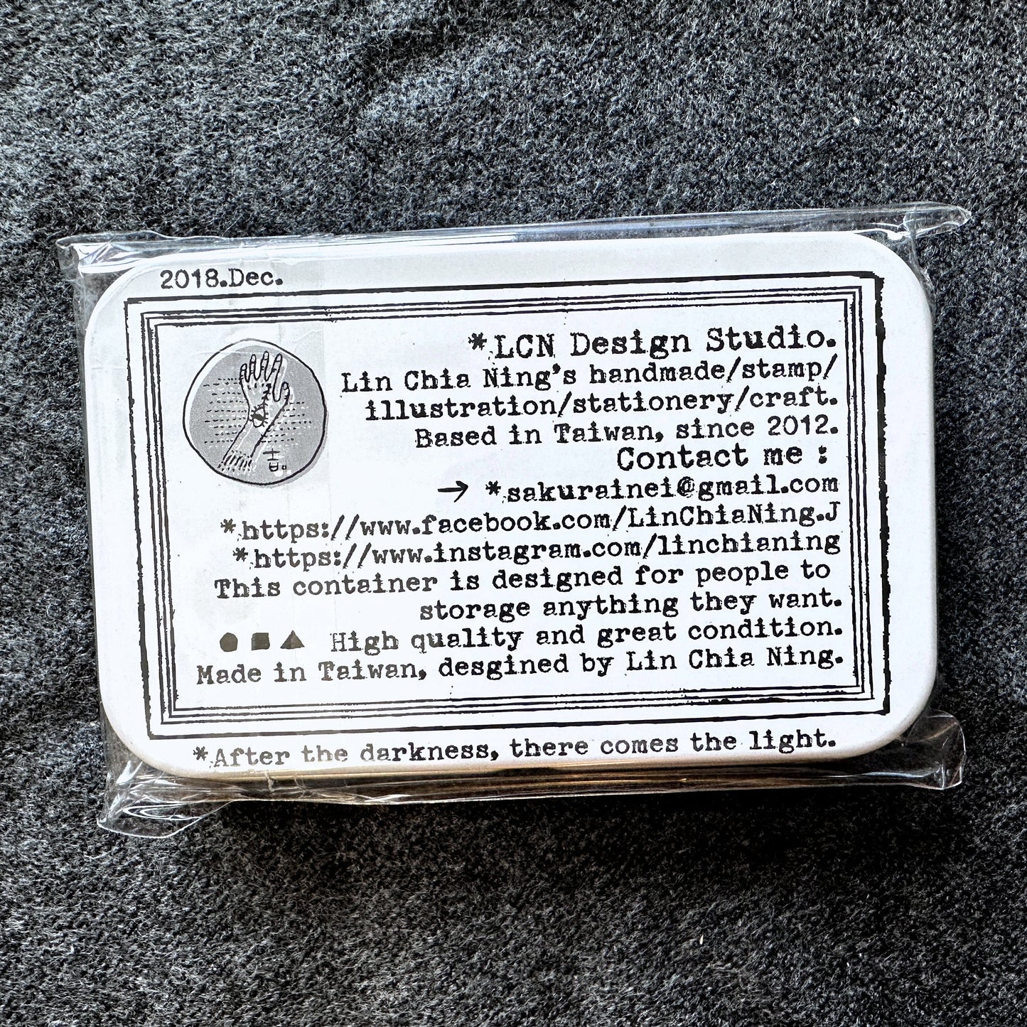 Lin Chia Ning - Ephemera Storage Tins