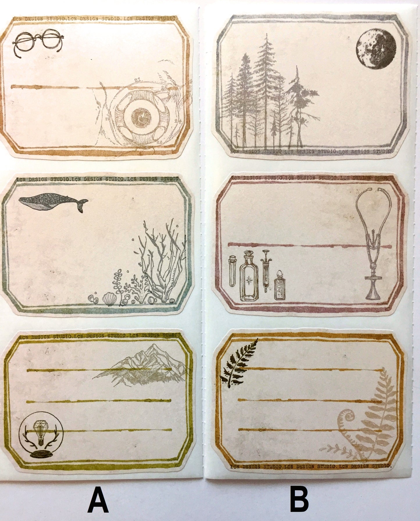 Lin Chia Ning - Vintage Label Stickers SAMPLES