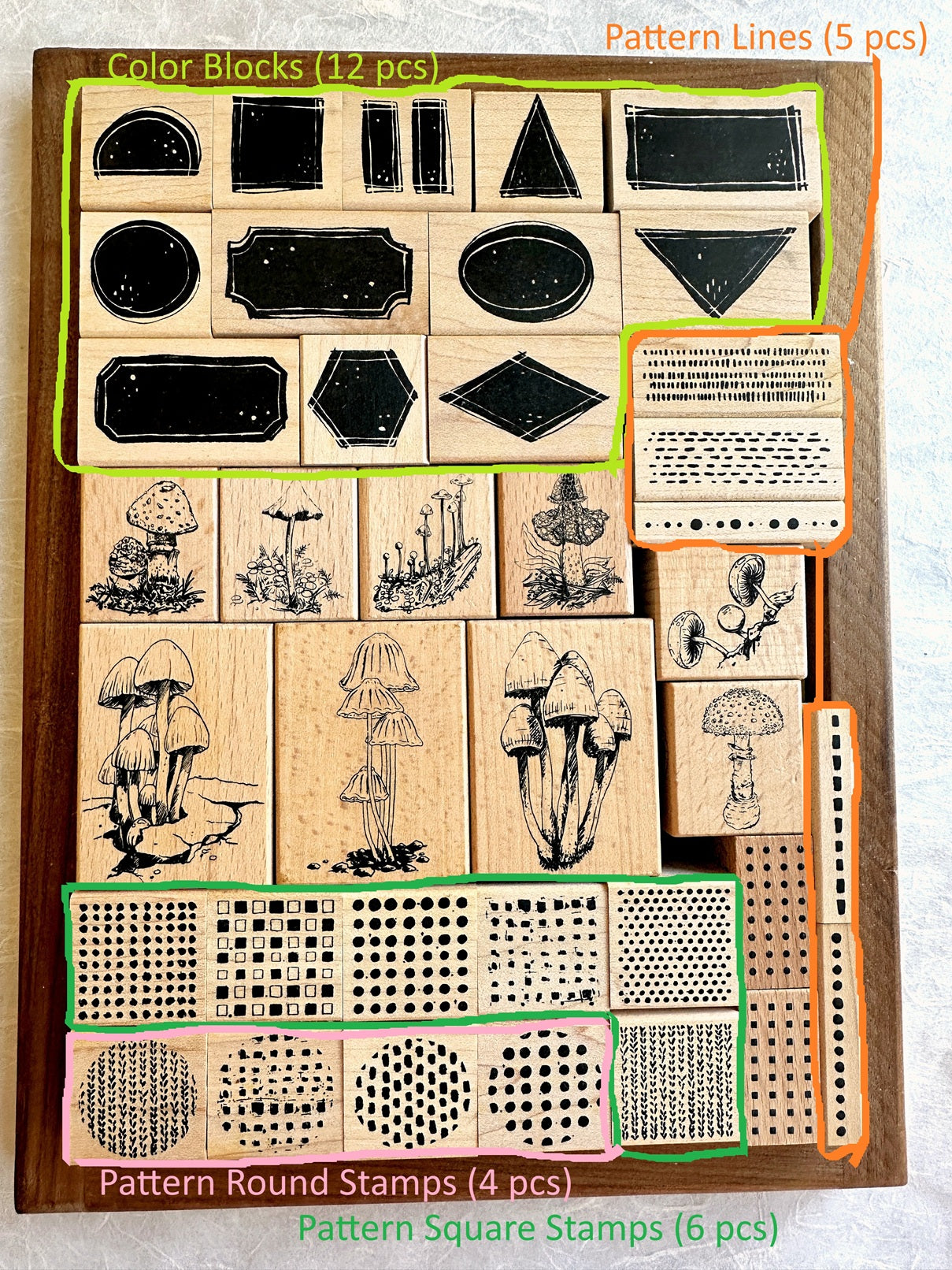 Lin Chia Ning - assorted rubber stamps [Pre-Loved]