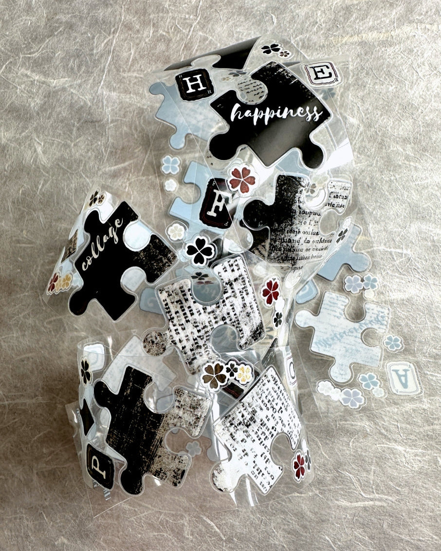 LinLanXi Studio - Retro Jigsaw Puzzle kiss-cut PET tape SAMPLES