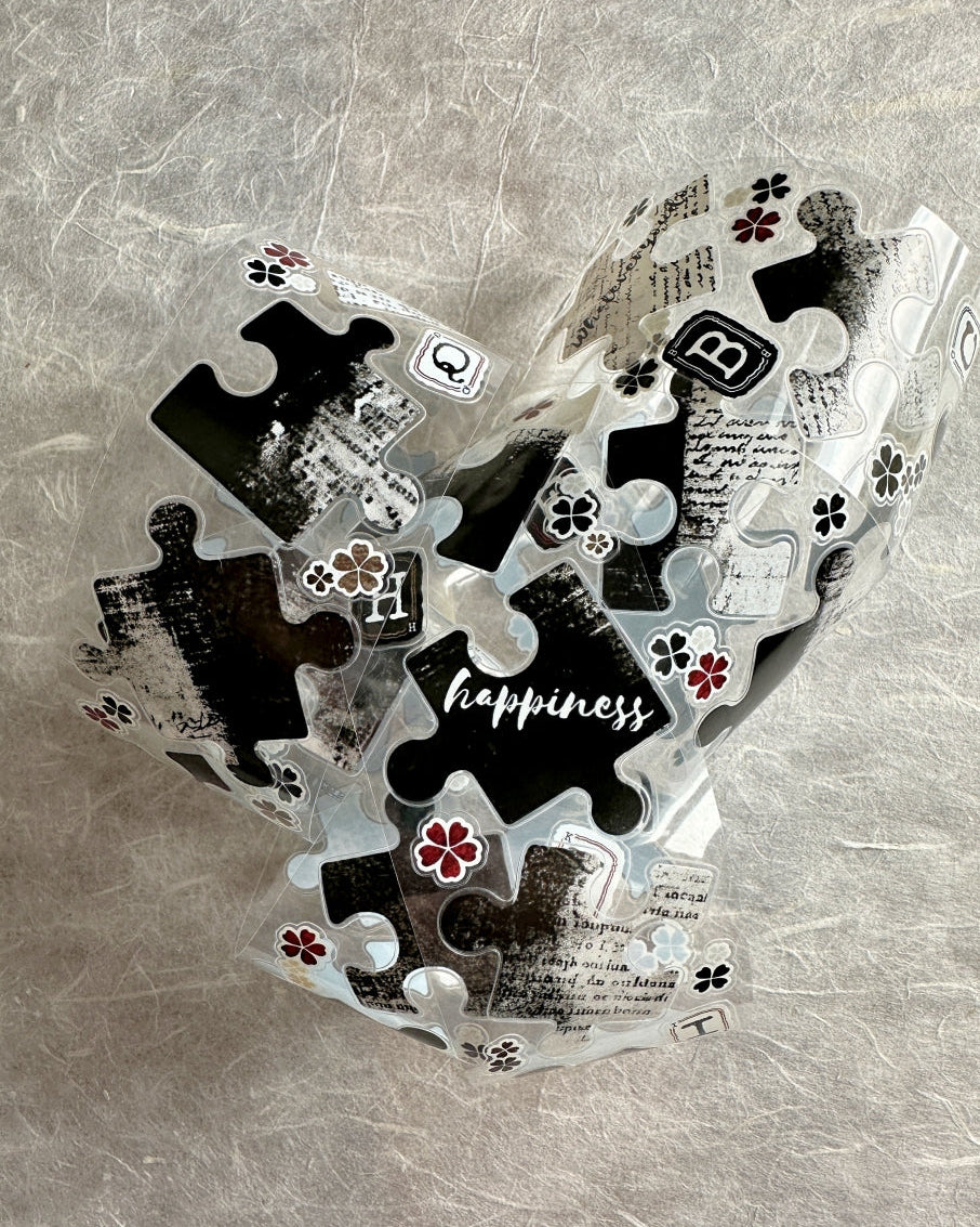 LinLanXi Studio - Retro Jigsaw Puzzle kiss-cut PET tape SAMPLES