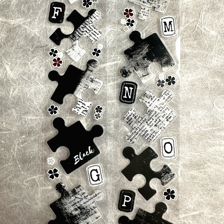 LinLanXi Studio - Retro Jigsaw Puzzle kiss-cut PET tape SAMPLES