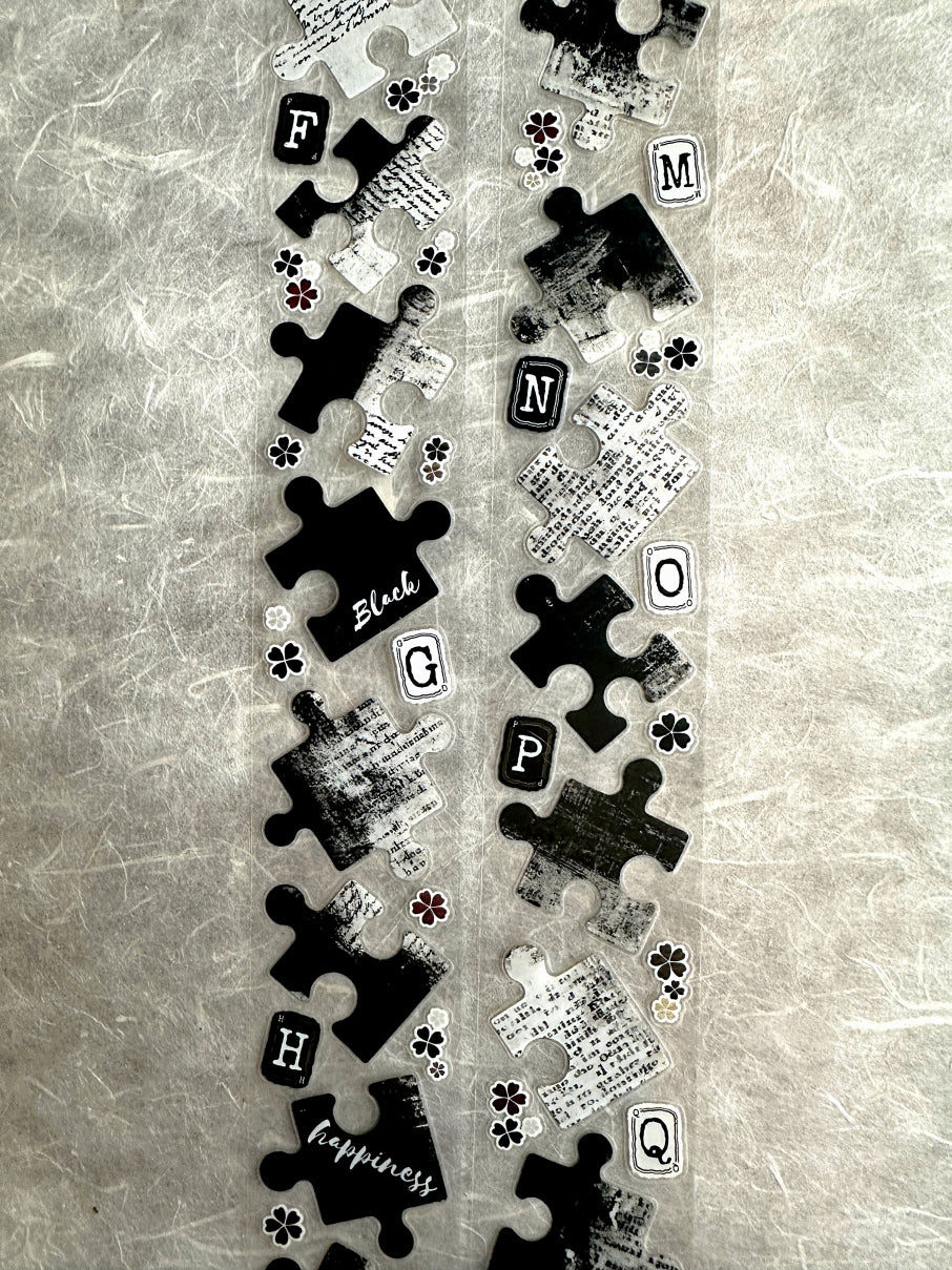 LinLanXi Studio - Retro Jigsaw Puzzle kiss-cut PET tape SAMPLES