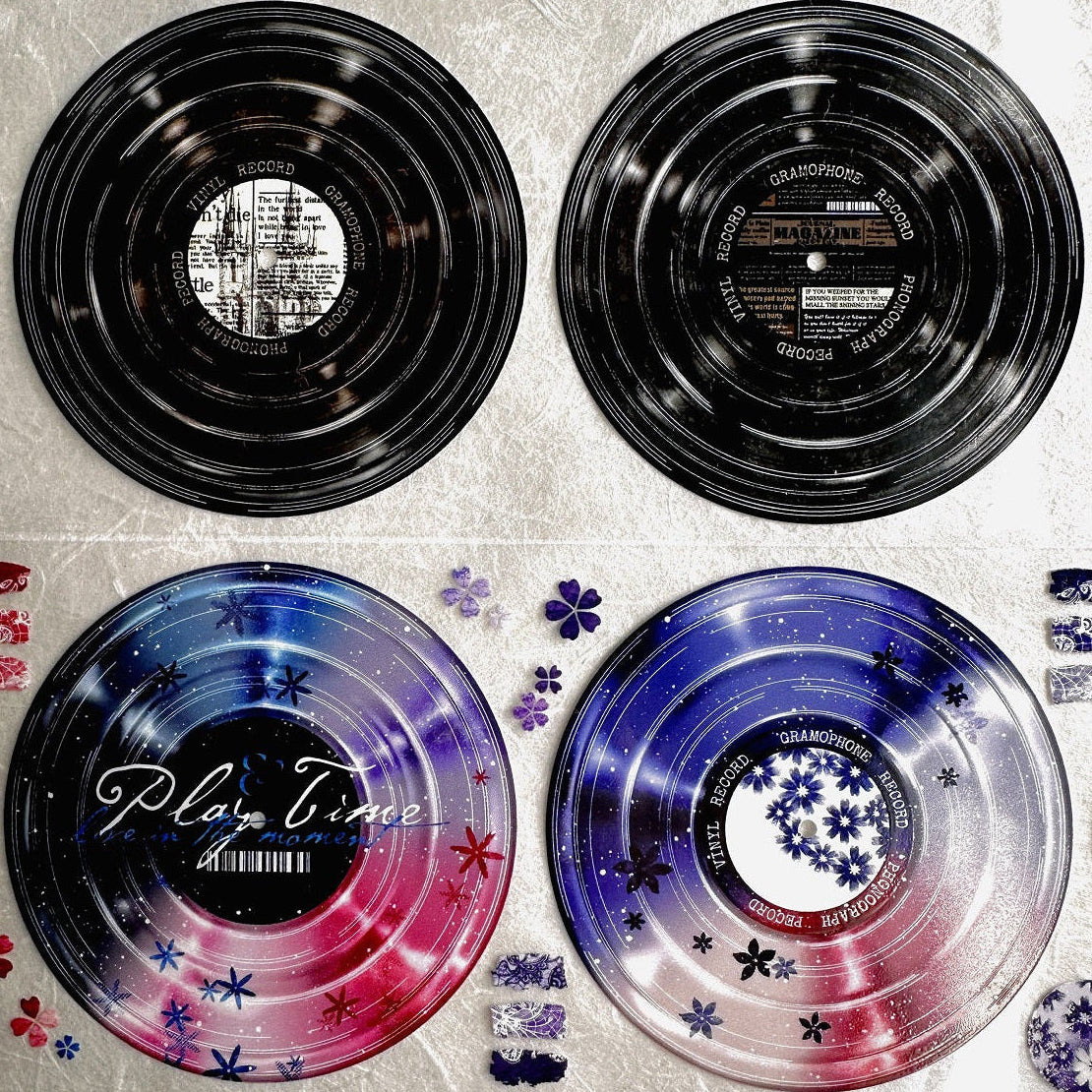LinLanXi Studio - Vinyl Records PET tapes (7 cm x 125 cm) SAMPLES