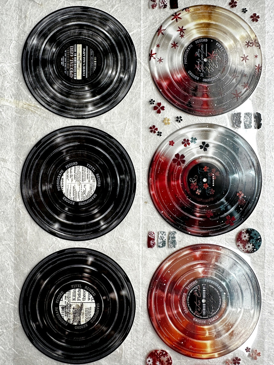 LinLanXi Studio - Vinyl Records PET tapes (7 cm x 125 cm) SAMPLES