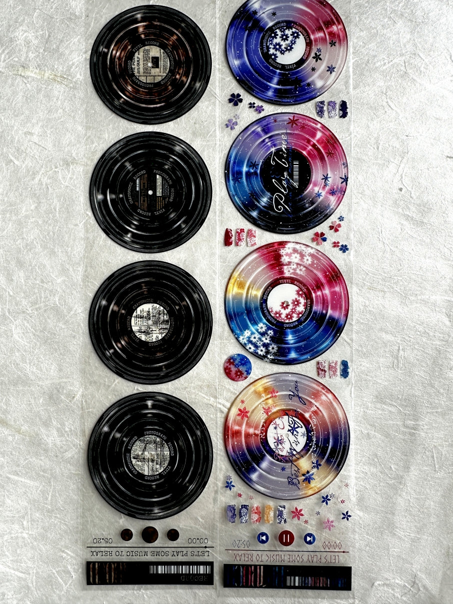 LinLanXi Studio - Vinyl Records PET tapes (7 cm x 125 cm) SAMPLES