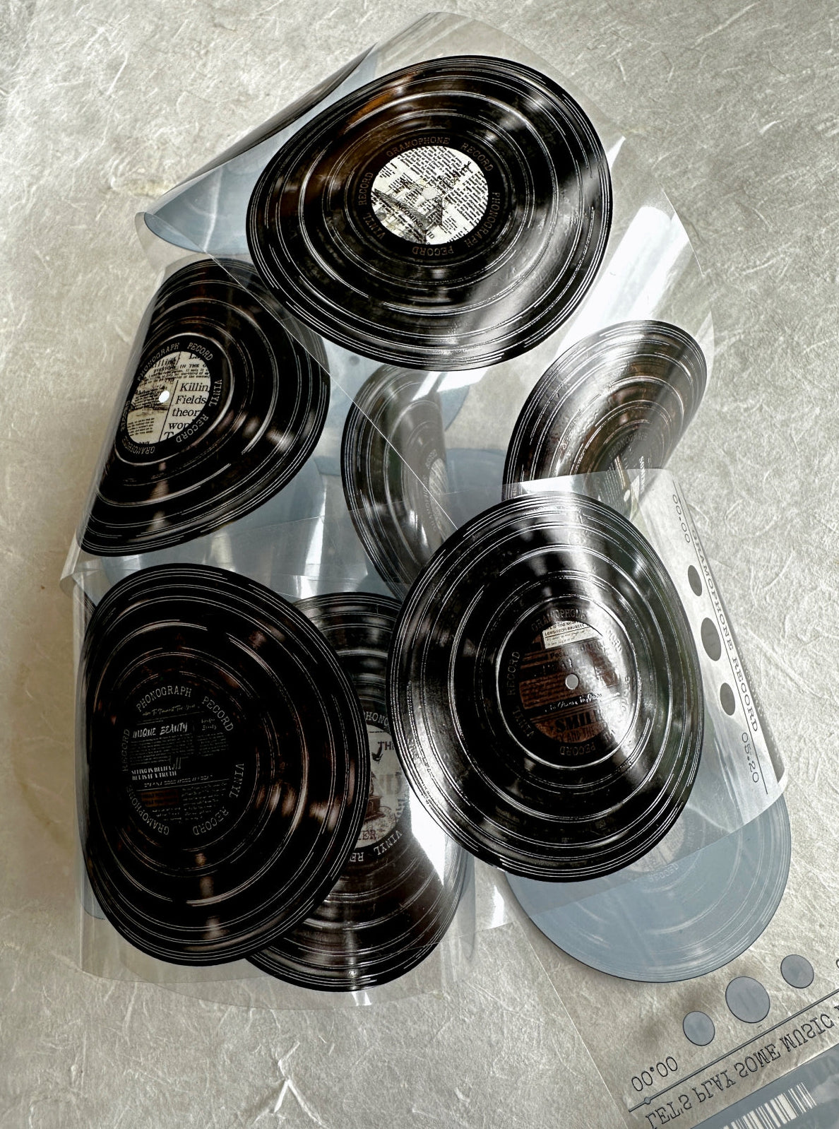 LinLanXi Studio - Vinyl Records PET tapes (7 cm x 125 cm) SAMPLES