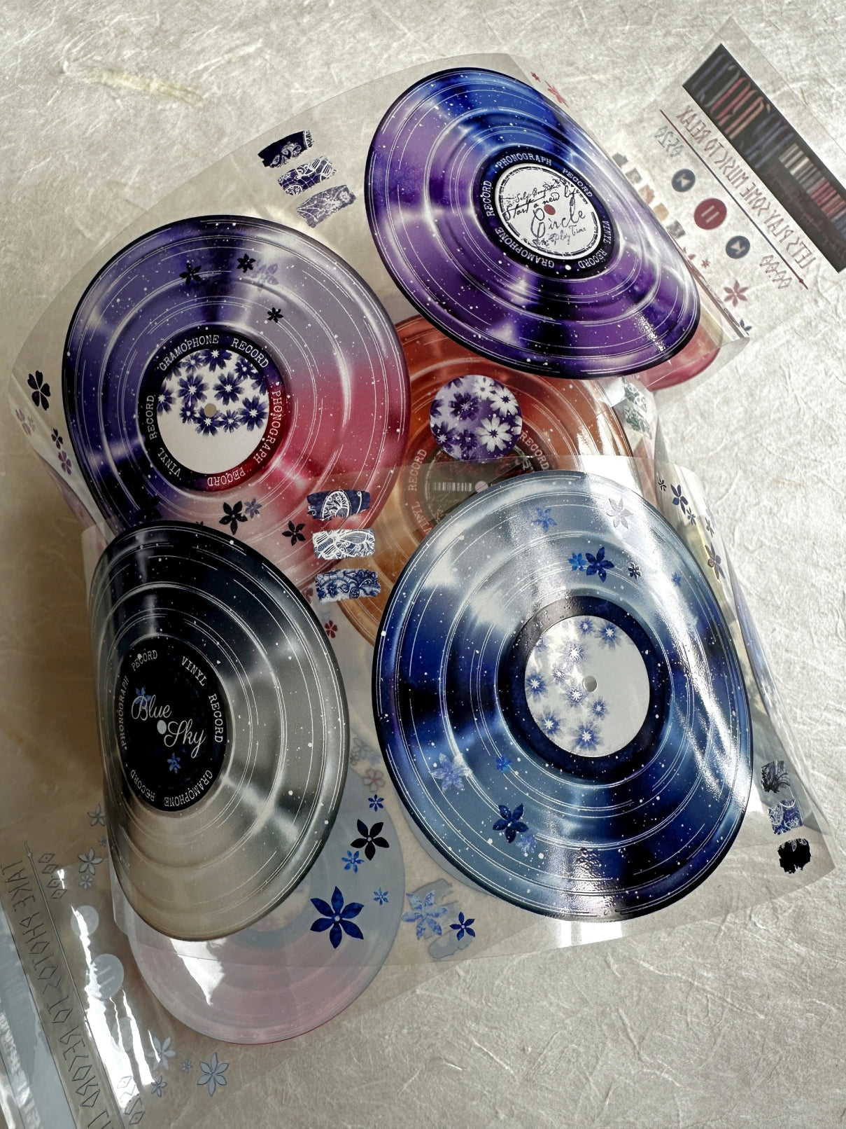 LinLanXi Studio - Vinyl Records PET tapes (7 cm x 125 cm) SAMPLES