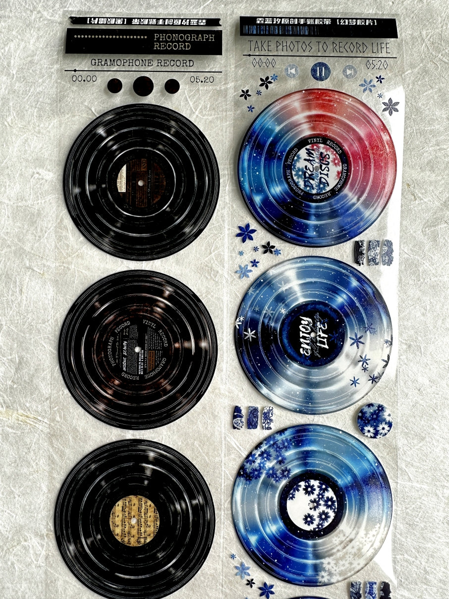 LinLanXi Studio - Vinyl Records PET tapes (7 cm x 125 cm) SAMPLES