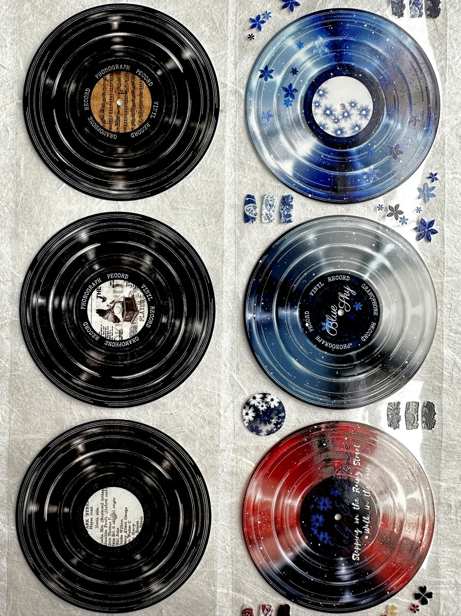 LinLanXi Studio - Vinyl Records PET tapes (7 cm x 125 cm) SAMPLES