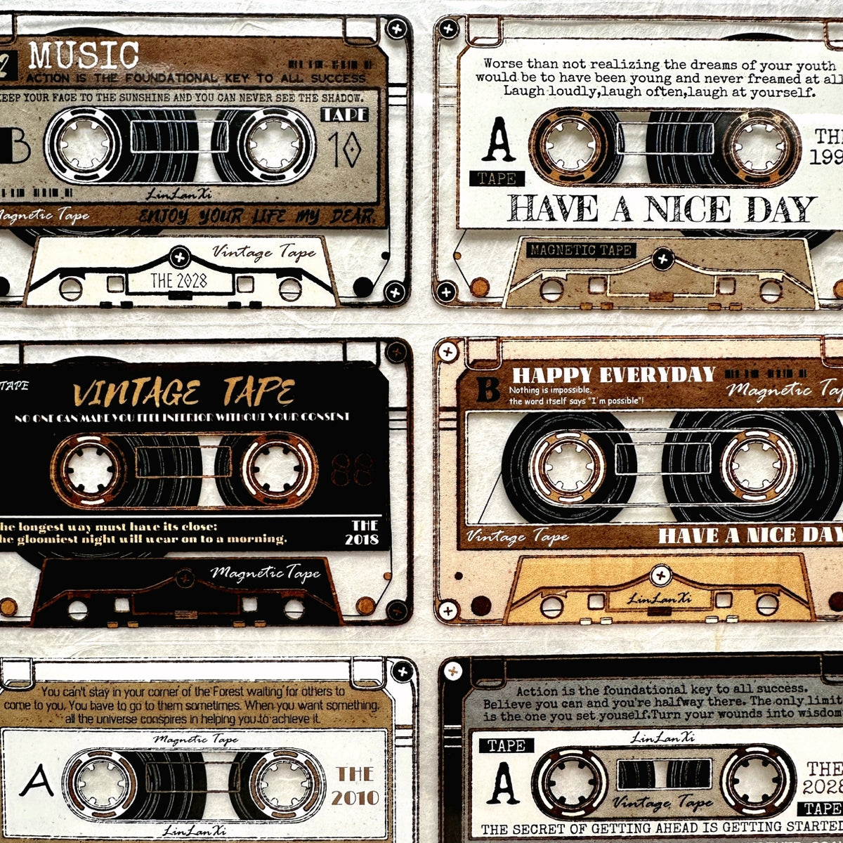 LinLanXi Studio - Retro Cassette Tapes PET tape SAMPLES