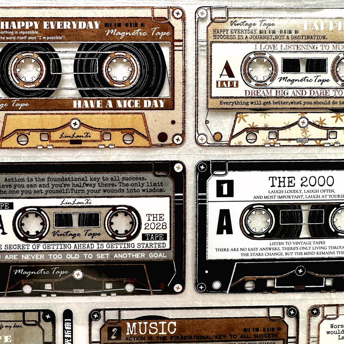 LinLanXi Studio - Retro Cassette Tapes PET tape SAMPLES
