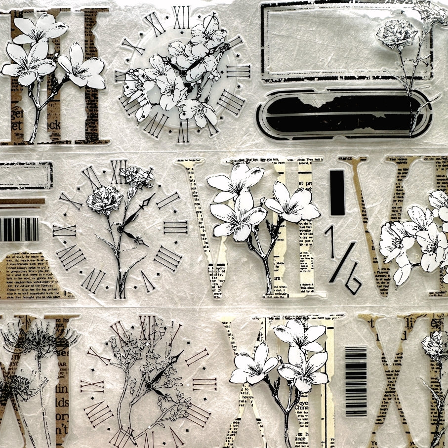 LinLanXi Studio - Roman Numerals (light) kiss-cut PET tape SAMPLES