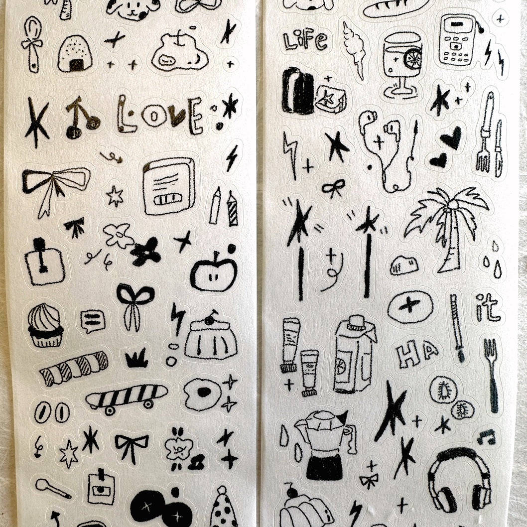 La creme x bb - Sketches of Life kiss-cut washi tape SAMPLES
