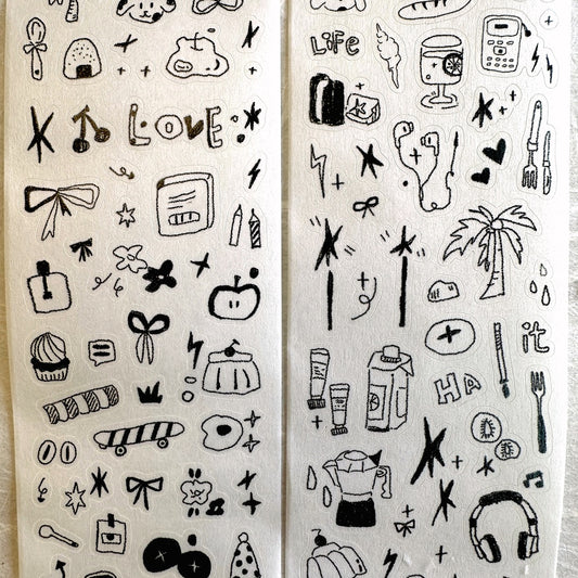 La creme x bb - Sketches of Life kiss-cut washi tape SAMPLES
