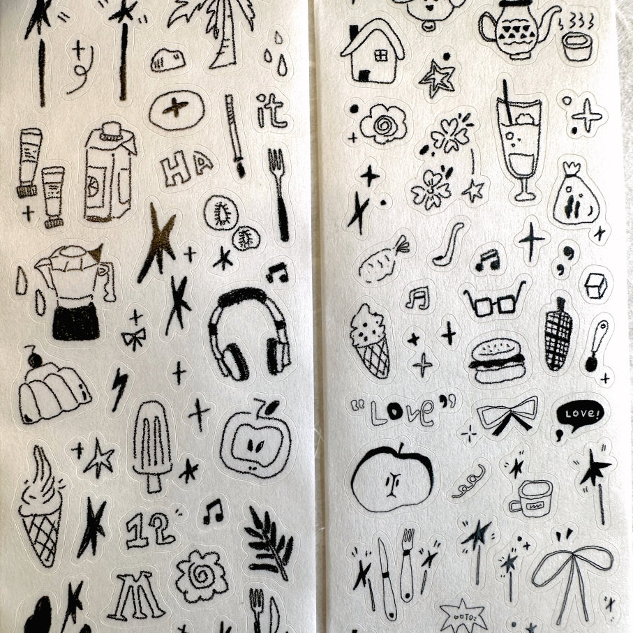 La creme x bb - Sketches of Life kiss-cut washi tape SAMPLES