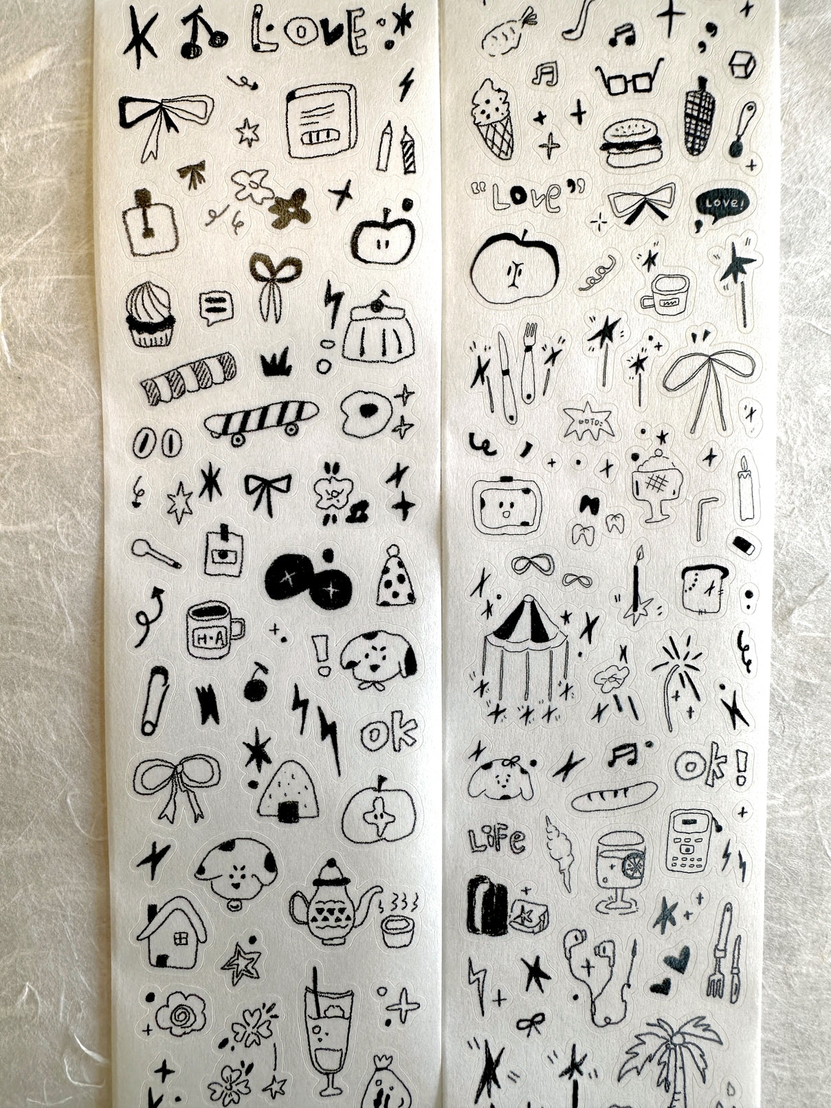 La creme x bb - Sketches of Life kiss-cut washi tape SAMPLES
