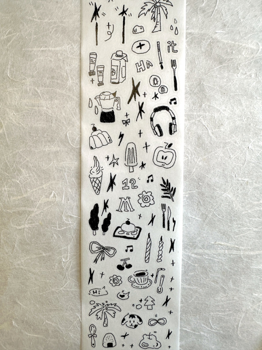 La creme x bb - Sketches of Life kiss-cut washi tape SAMPLES