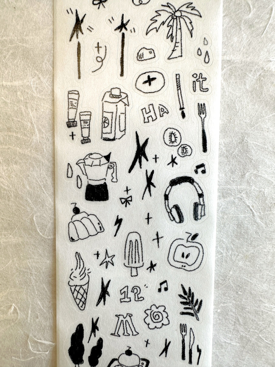 La creme x bb - Sketches of Life kiss-cut washi tape SAMPLES