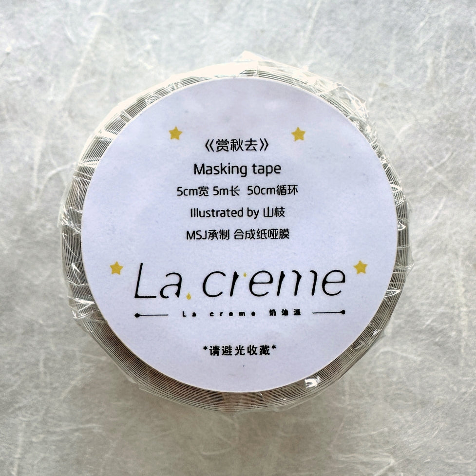 La creme x Yamaeda - Enjoy Autumn kiss-cut synthetic paper tape SAMPLES
