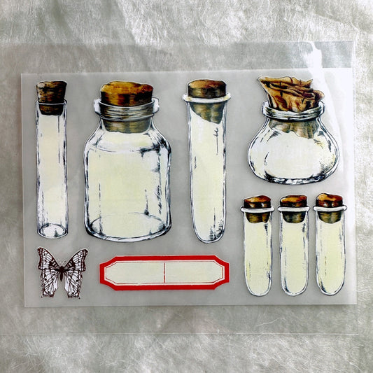 Lady F - Vintage Glass Vials stickers