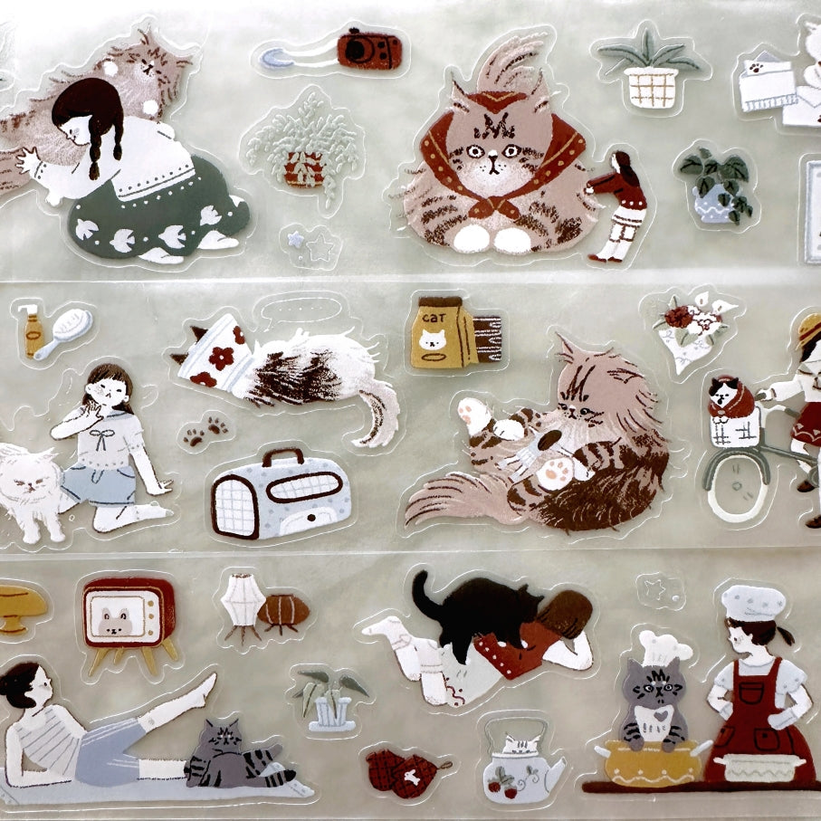 Lazy Home x idiot_sandwich.exe - Cat is the God, Not You! kiss-cut PET tape SAMPLES