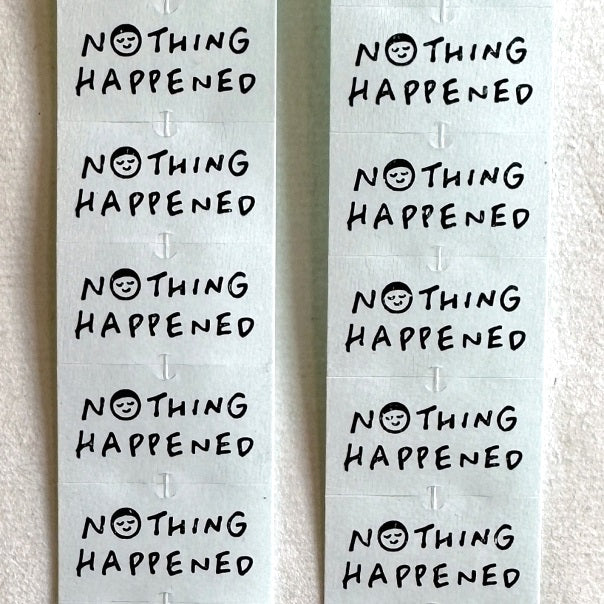 Littlelu - Nothing Happened label sticker roll SAMPLES